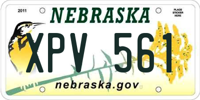 NE license plate XPV561