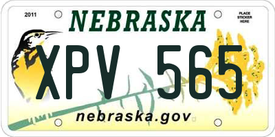 NE license plate XPV565