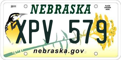 NE license plate XPV579