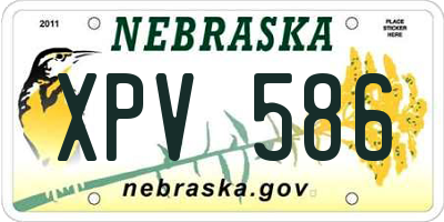 NE license plate XPV586