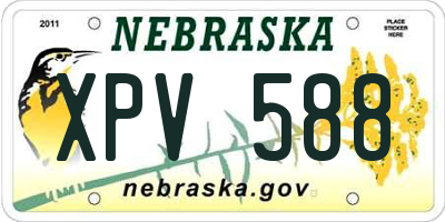 NE license plate XPV588