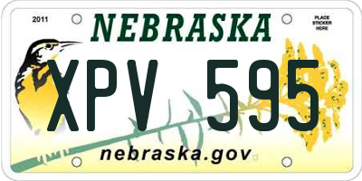 NE license plate XPV595