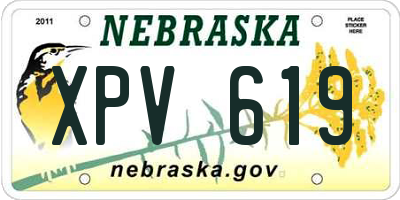 NE license plate XPV619