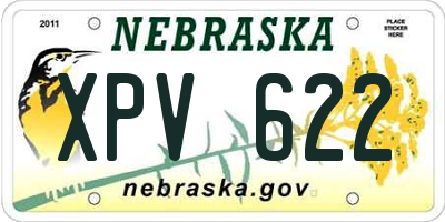 NE license plate XPV622