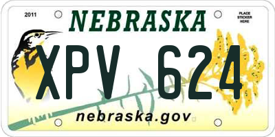 NE license plate XPV624