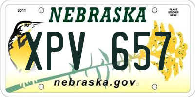NE license plate XPV657