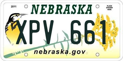 NE license plate XPV661