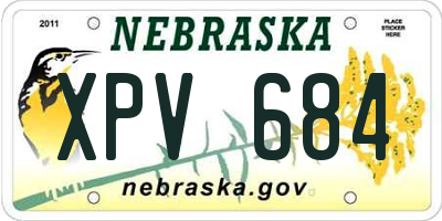 NE license plate XPV684
