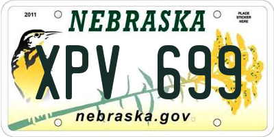 NE license plate XPV699
