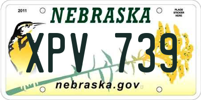 NE license plate XPV739