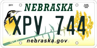 NE license plate XPV744