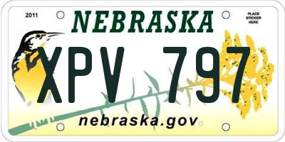 NE license plate XPV797