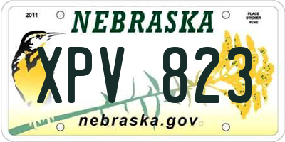 NE license plate XPV823