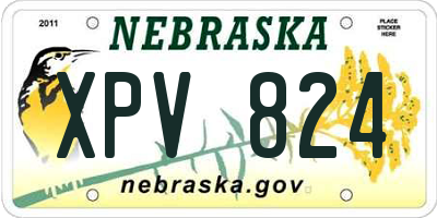 NE license plate XPV824