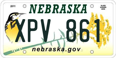 NE license plate XPV861