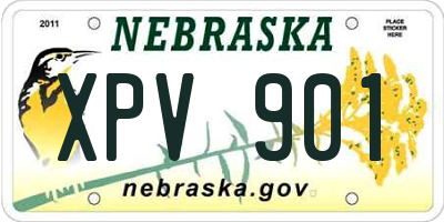 NE license plate XPV901