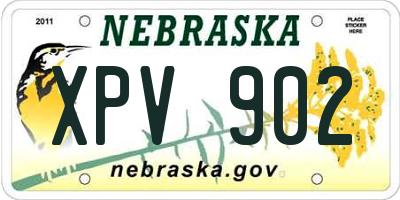 NE license plate XPV902