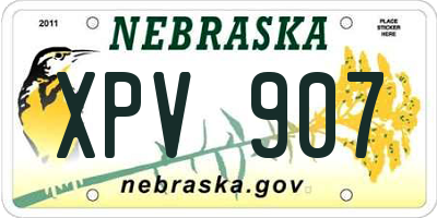 NE license plate XPV907