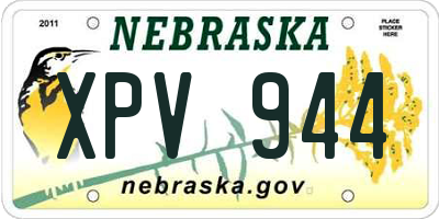 NE license plate XPV944