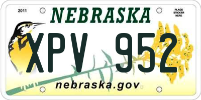 NE license plate XPV952
