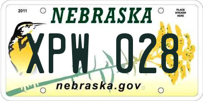 NE license plate XPW028