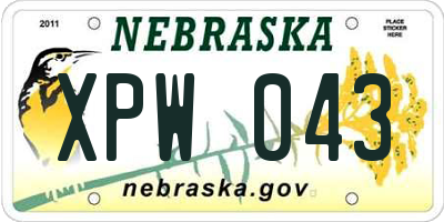 NE license plate XPW043
