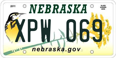 NE license plate XPW069