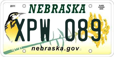 NE license plate XPW089