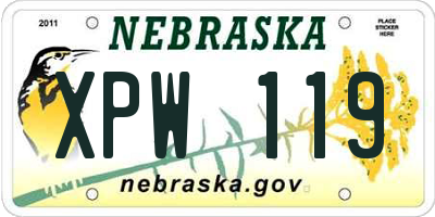 NE license plate XPW119