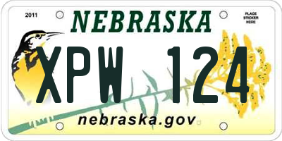 NE license plate XPW124