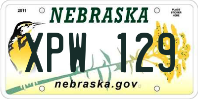 NE license plate XPW129