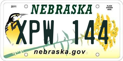 NE license plate XPW144