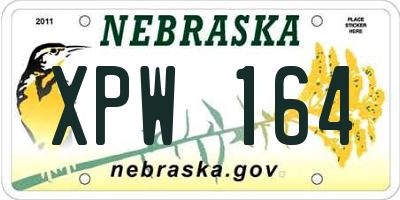 NE license plate XPW164
