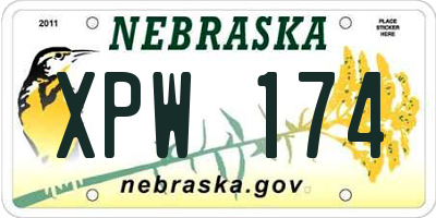 NE license plate XPW174
