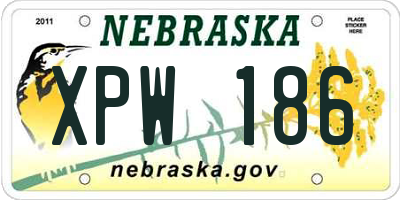 NE license plate XPW186