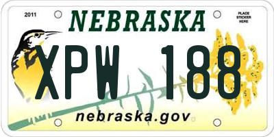 NE license plate XPW188
