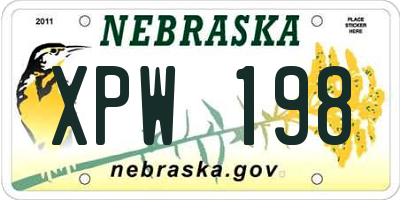 NE license plate XPW198
