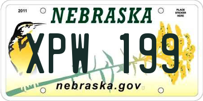 NE license plate XPW199