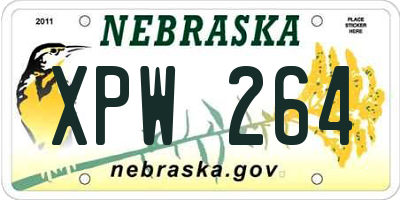 NE license plate XPW264