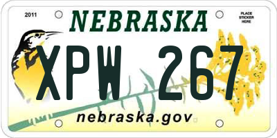 NE license plate XPW267