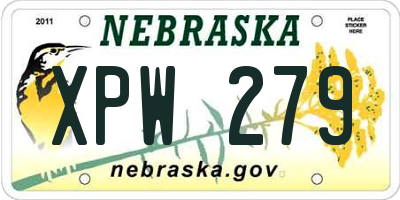 NE license plate XPW279
