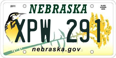 NE license plate XPW291