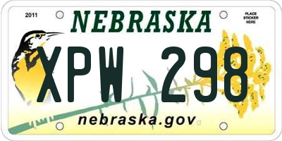 NE license plate XPW298