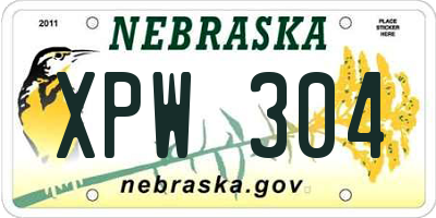 NE license plate XPW304