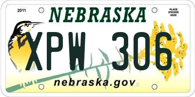 NE license plate XPW306
