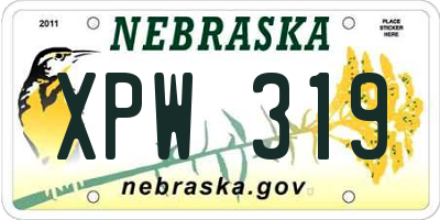 NE license plate XPW319