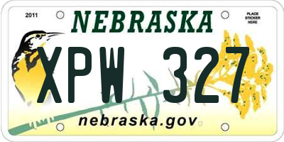 NE license plate XPW327