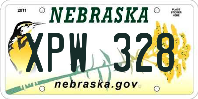 NE license plate XPW328