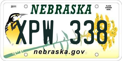 NE license plate XPW338