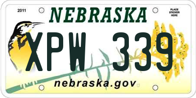 NE license plate XPW339